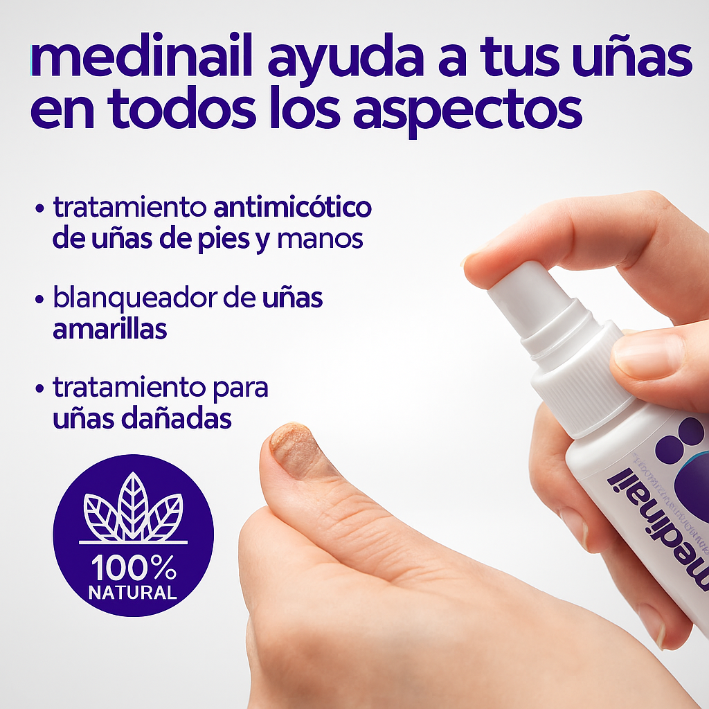 Spray Natural para Uñas – Antihongos | Eficacia Visible en 2 Semanas